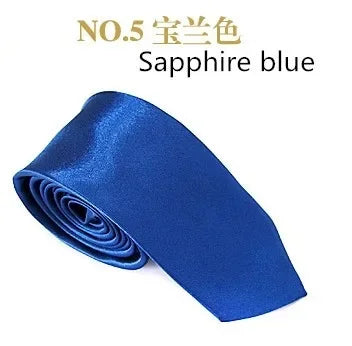 35 kleuren Nieuwe stijlvolle 5 cm smalle effen stropdas voor heren. U kiest kleuren. Mode-uniform stropdas.
