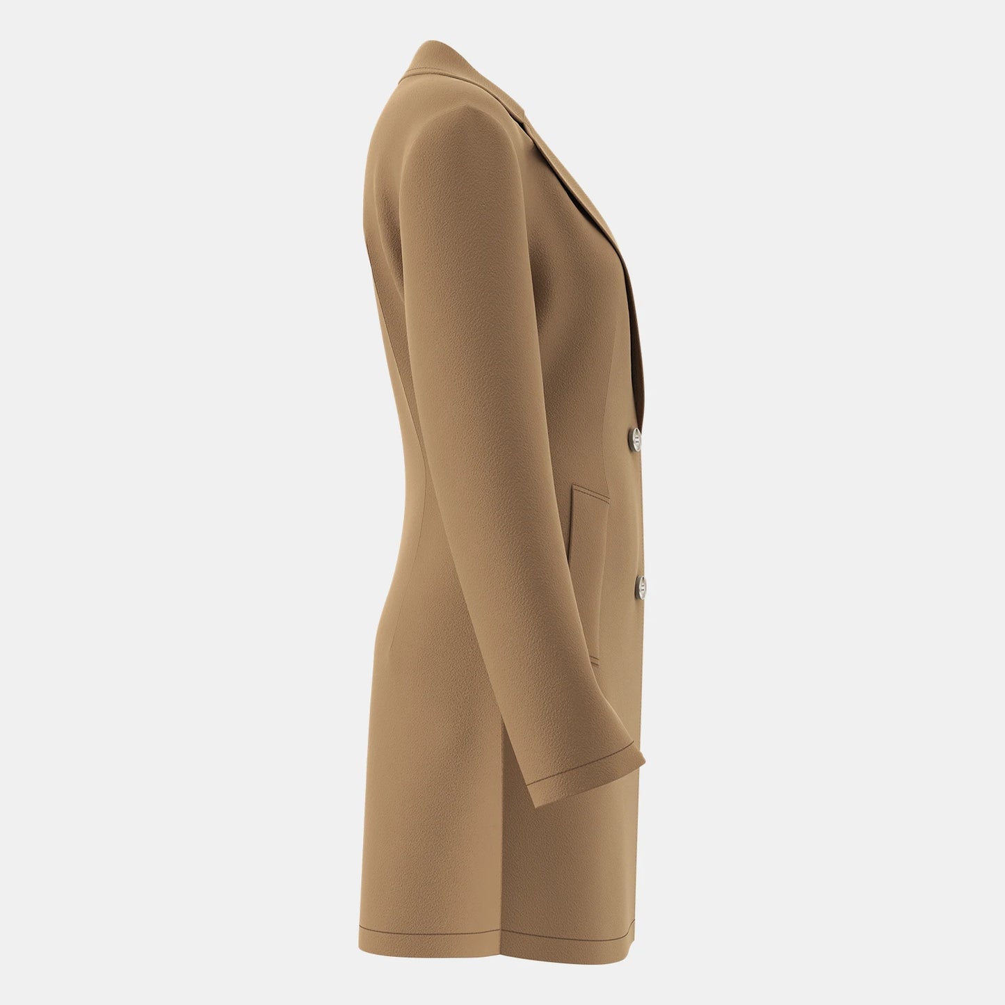 Women's Coats Autumn Winter Camel Plain French Single Breasted Pocket Long Sleeve Lapel A-Line Maxi Casual Coats