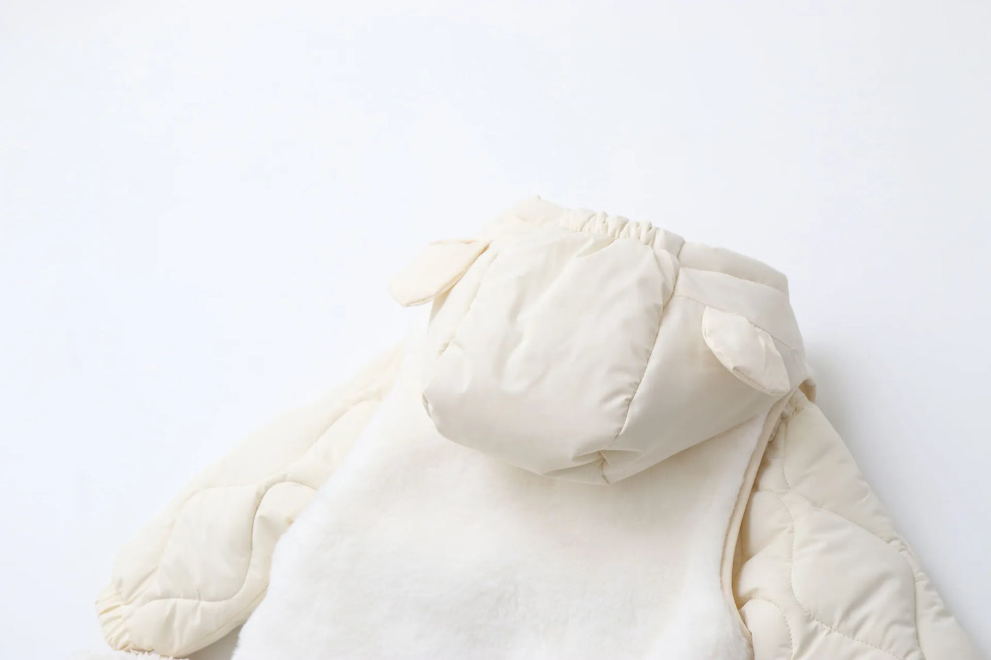 Baby's 2Pcs Winter Warm Clothes Thicken Fleece Rompers Jumpsuits Fur Lining Footie and Vest Snowsuit For Toddlers 0-2Y