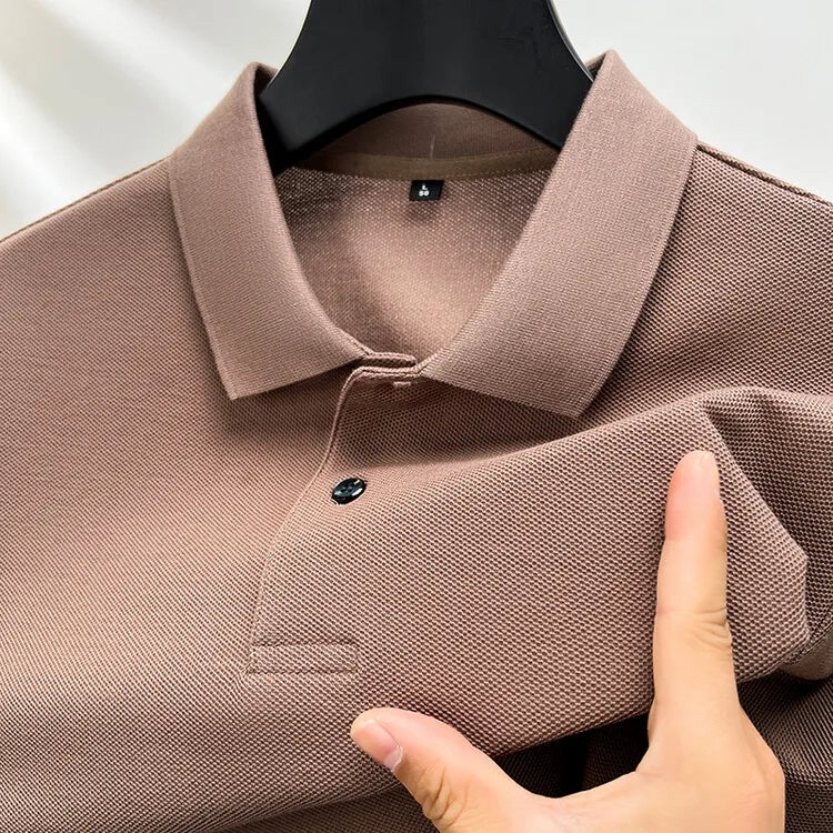 Men's 100% Summer Cotton Polo Shirt, Casual Short Sleeve, Breathable Lapel Tee Ideal for Golf and Other Sports - 10 Colours