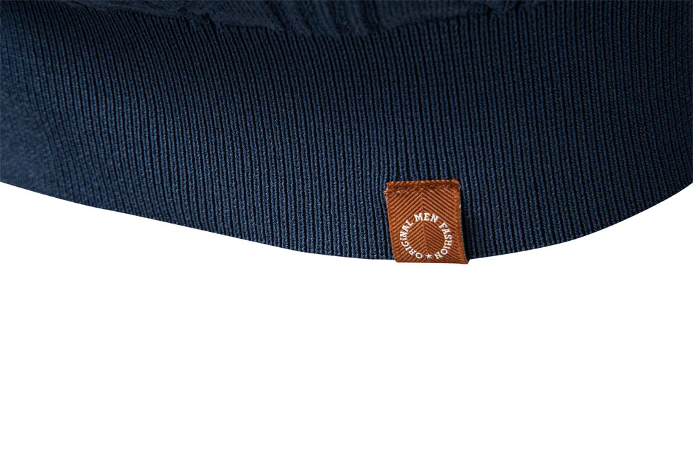 2025 Men's Henley Polo Solid Colour Long Sleeve Fashion Forward Cut Luxury Business Social Premium Male Polo