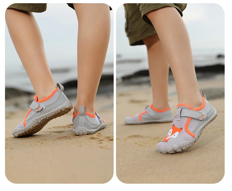Kids Wide Toe Beach Shoes Lightweight Breathable Non Slip Rubber Sole with Durable Construction for Long Lasting Use