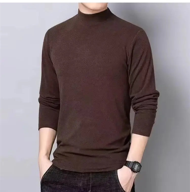 Heren Basic Turtleneck Trui Eenvoudige Winter Casual Trui Zoete Onderkleding Chique Heren Truien Lange Mouw