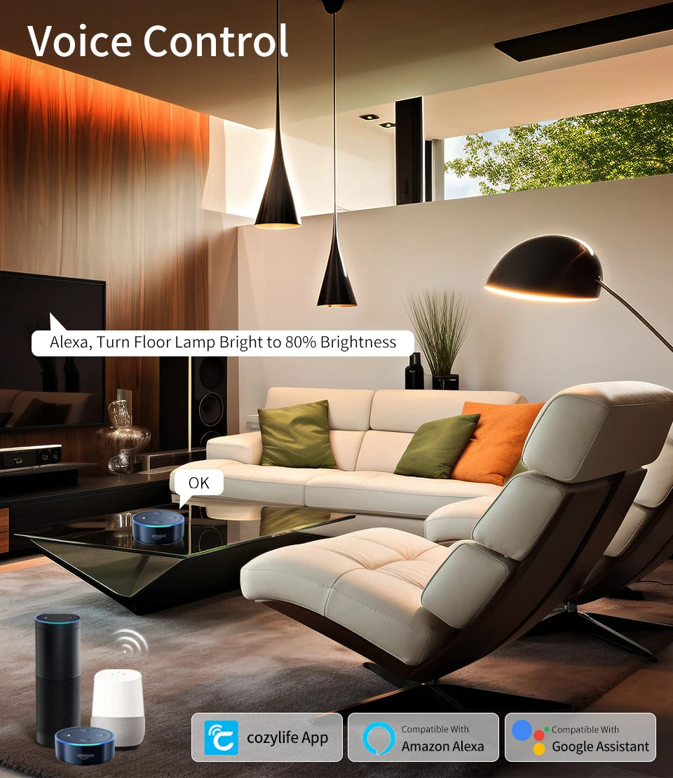 110V 220V E27 WiFi Smart LED-lampen 20W 15W 12W LED-lamp Dimbaar APP-spraakbediening Ondersteuning Alexa Google Home Home Lighting