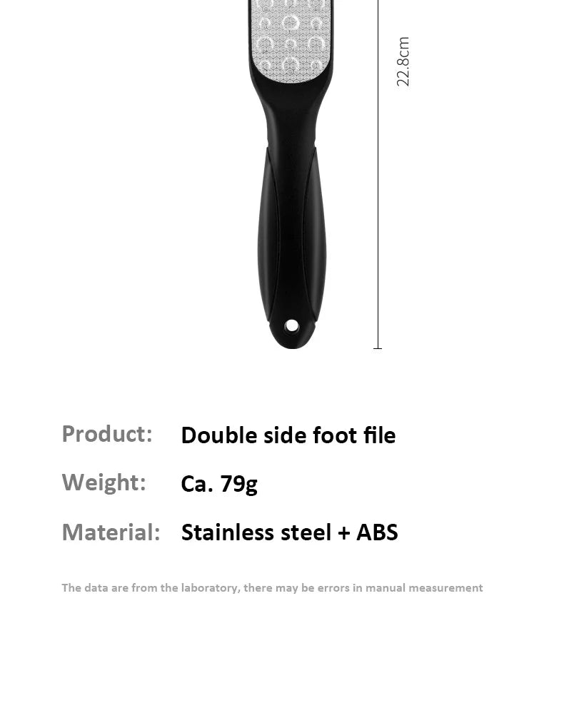 High-Quality 304 Stainless Steel Foot File Double Sided Callus Remover For Dead Skin Professional Pedicure Tools Callous Scraper