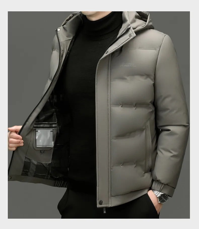 Men's Top Grade Designer Winter Brand Parka Jacket Casual Fashion Windbreaker Hooded Thick Bubble Male Coats