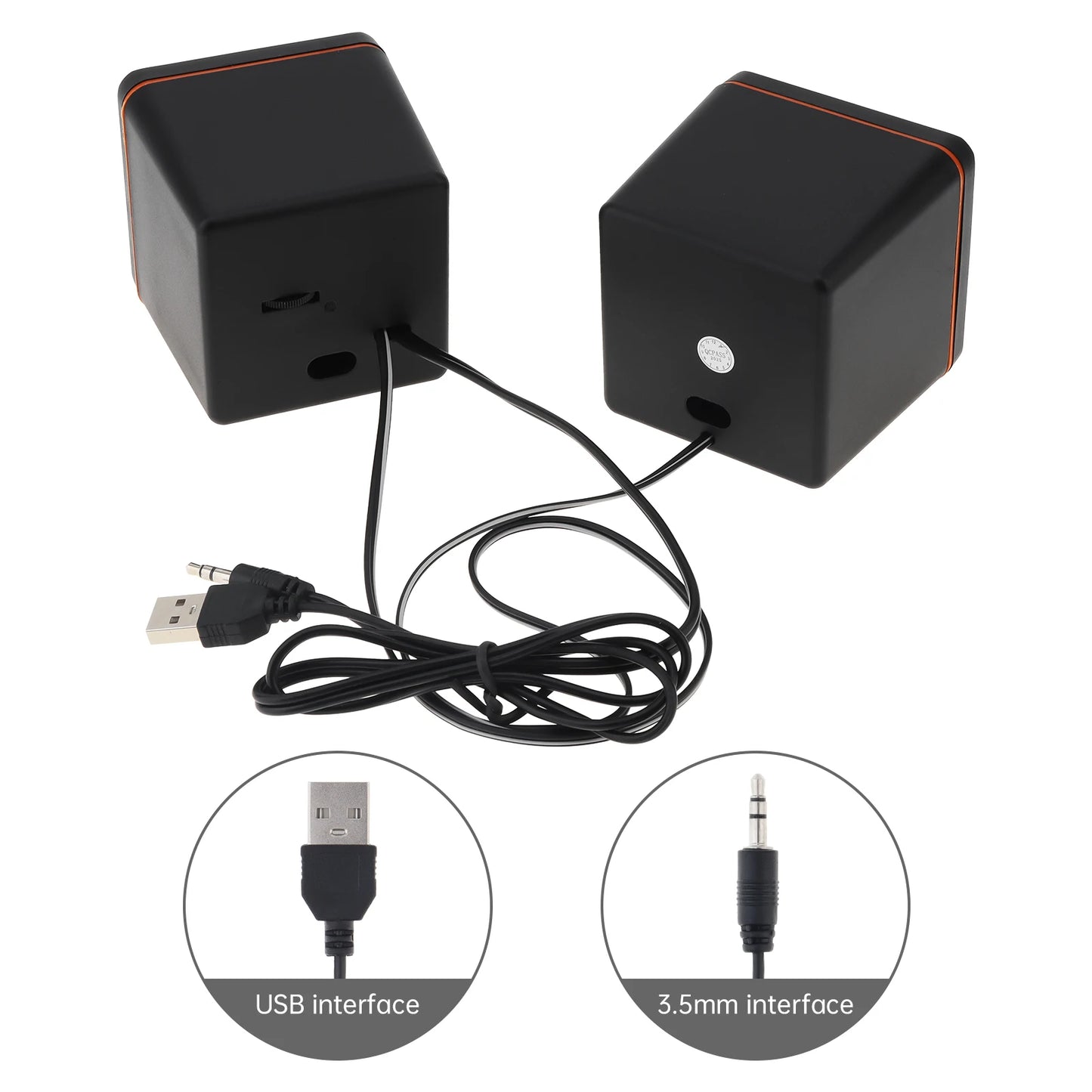 101Z 6W USB 2.0 Mini Draagbare Luidsprekers Computer Soundbox met 3,5mm Stereo Jack en USB-voeding voor PC Laptop Smartphone