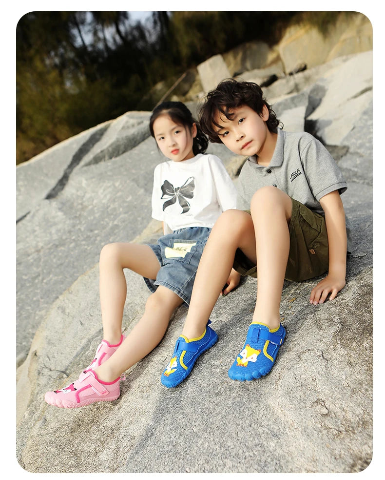 Kids Wide Toe Beach Shoes Lightweight Breathable Non Slip Rubber Sole with Durable Construction for Long Lasting Use