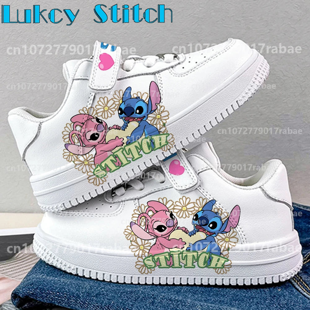 Lilo Stitch Sneakers Boys Girls Light Sports Student Shoes Hook Anti-Slip Outdoor For Kids Basket Shoes Children's Gift