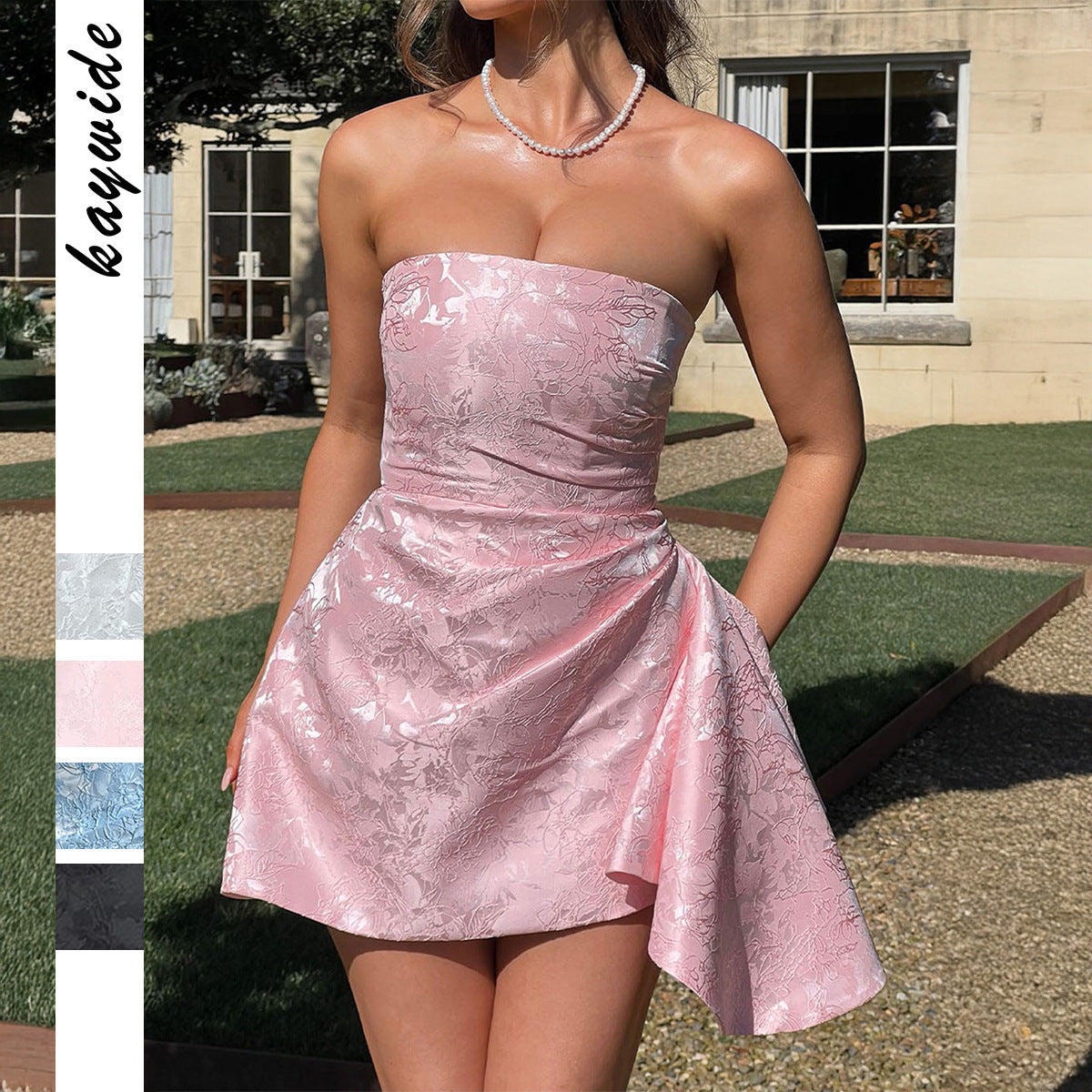 pink tube top dress Socialite Style Tube Top Dress Women's Clothing – Randromet