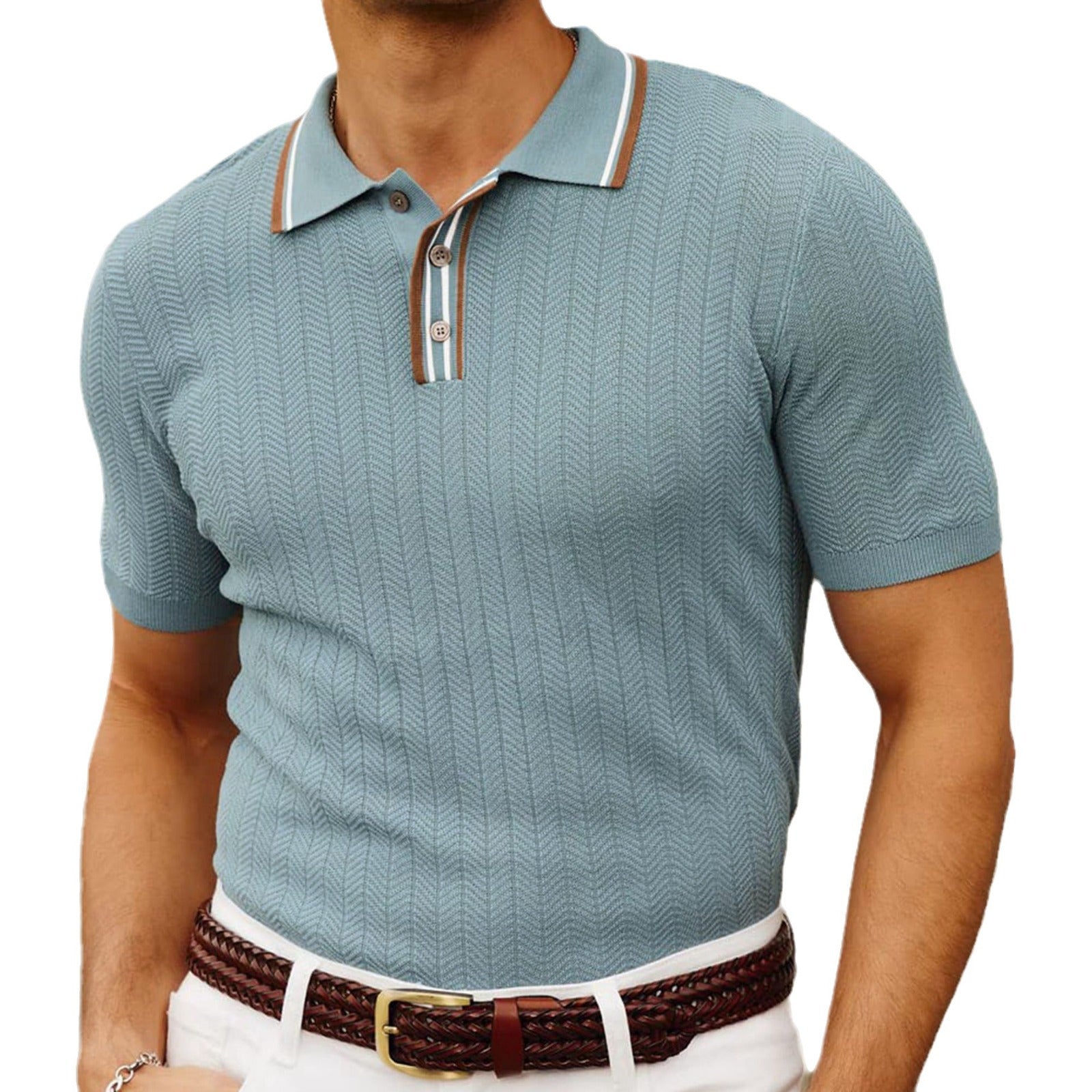Men's Simplicity Casual Sweater Short-Sleeve