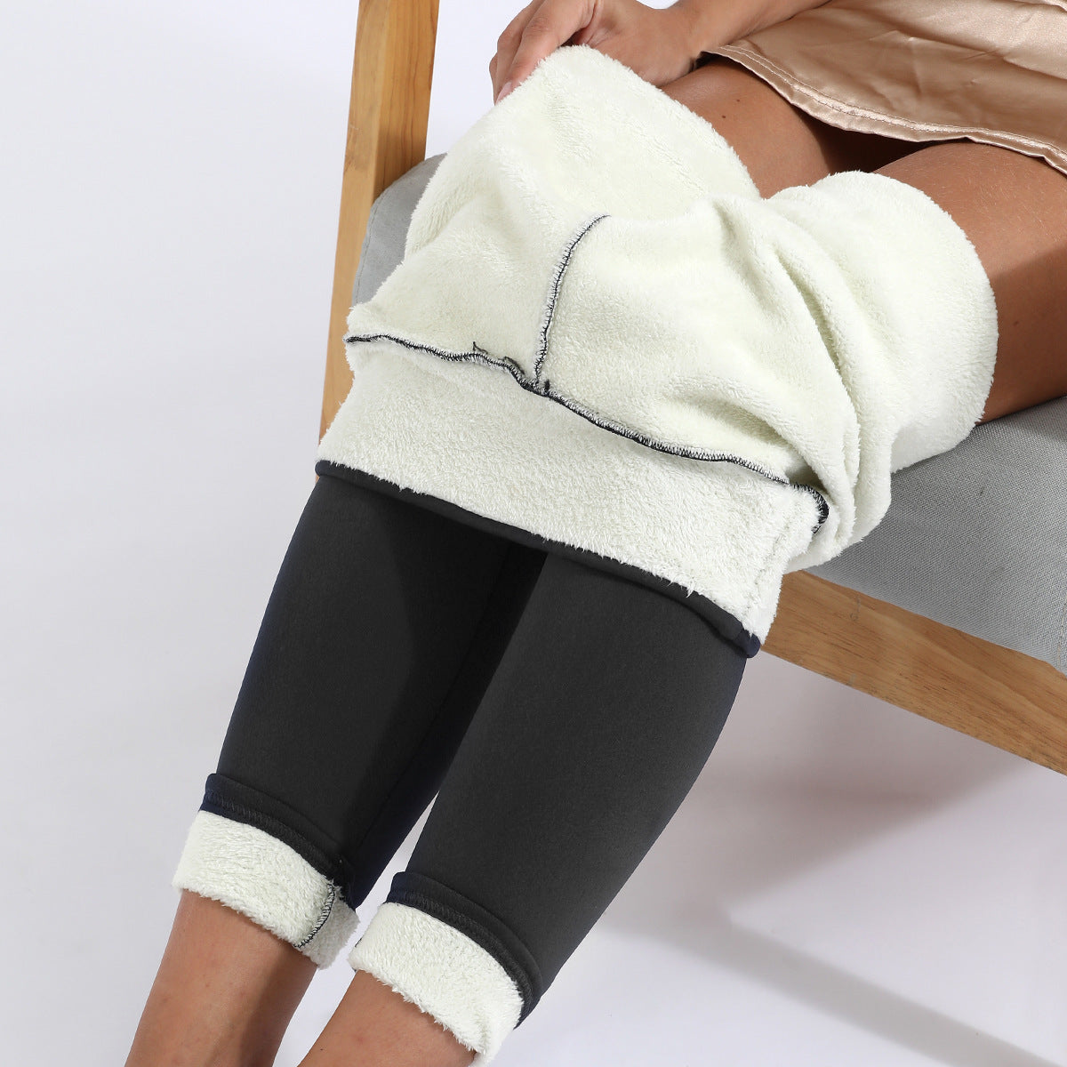 Women's Warm Thick High Stretch Lamb Cashmere Winter Leggings - Skinny Fitness Pants
