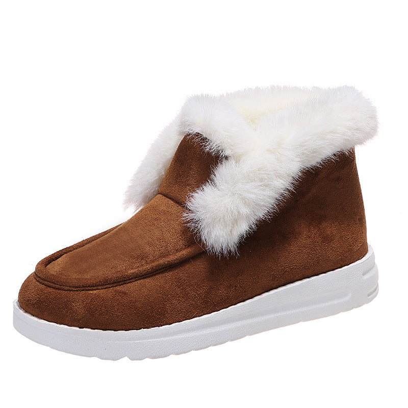 Women's Snow Boots Warm Winter Shoes Plush Fur Ankle Boots
