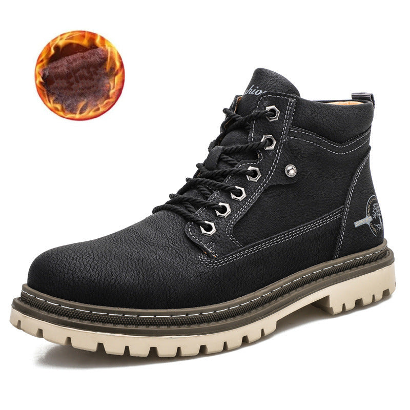 Men's Large Size Martin Boots - Leather British Boots