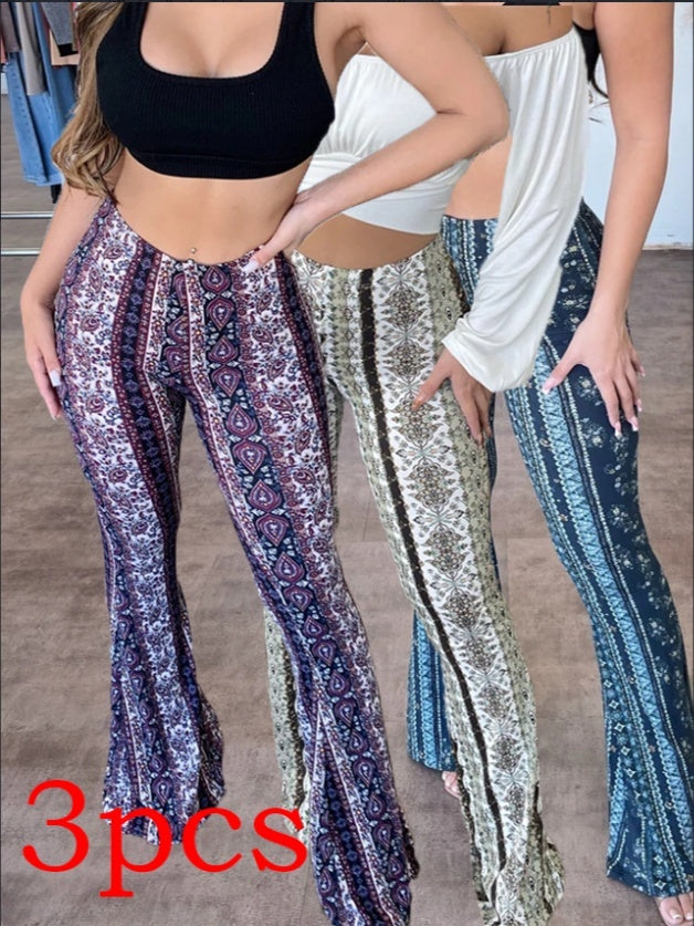 Women's High Elastic Tight Pants - Slim Sexy Print Trousers