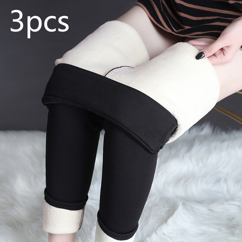 Women's Warm Thick High Stretch Lamb Cashmere Winter Leggings - Skinny Fitness Pants