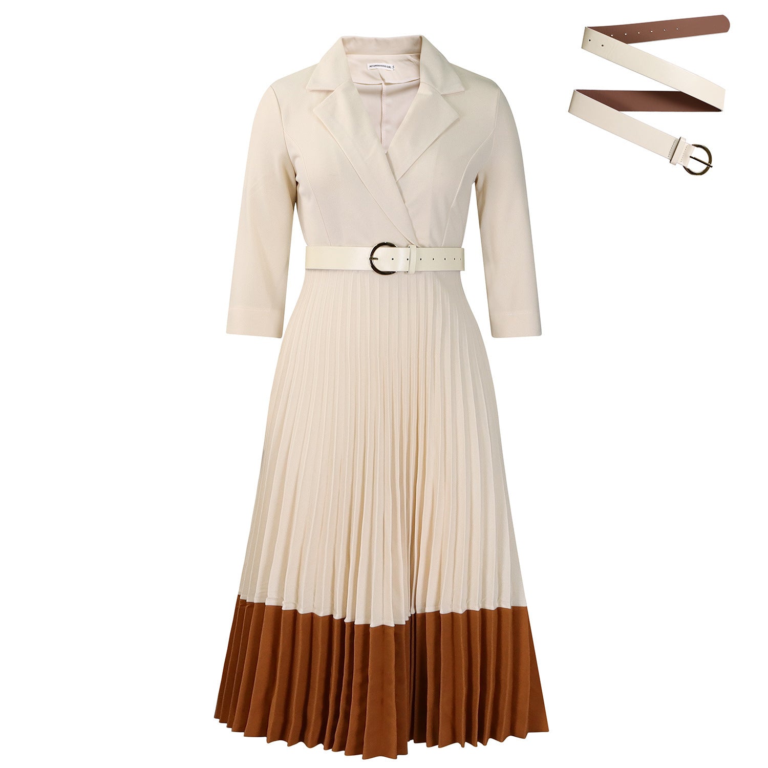 Suit Collar Fashion Elegant Pleated African Dress For Women