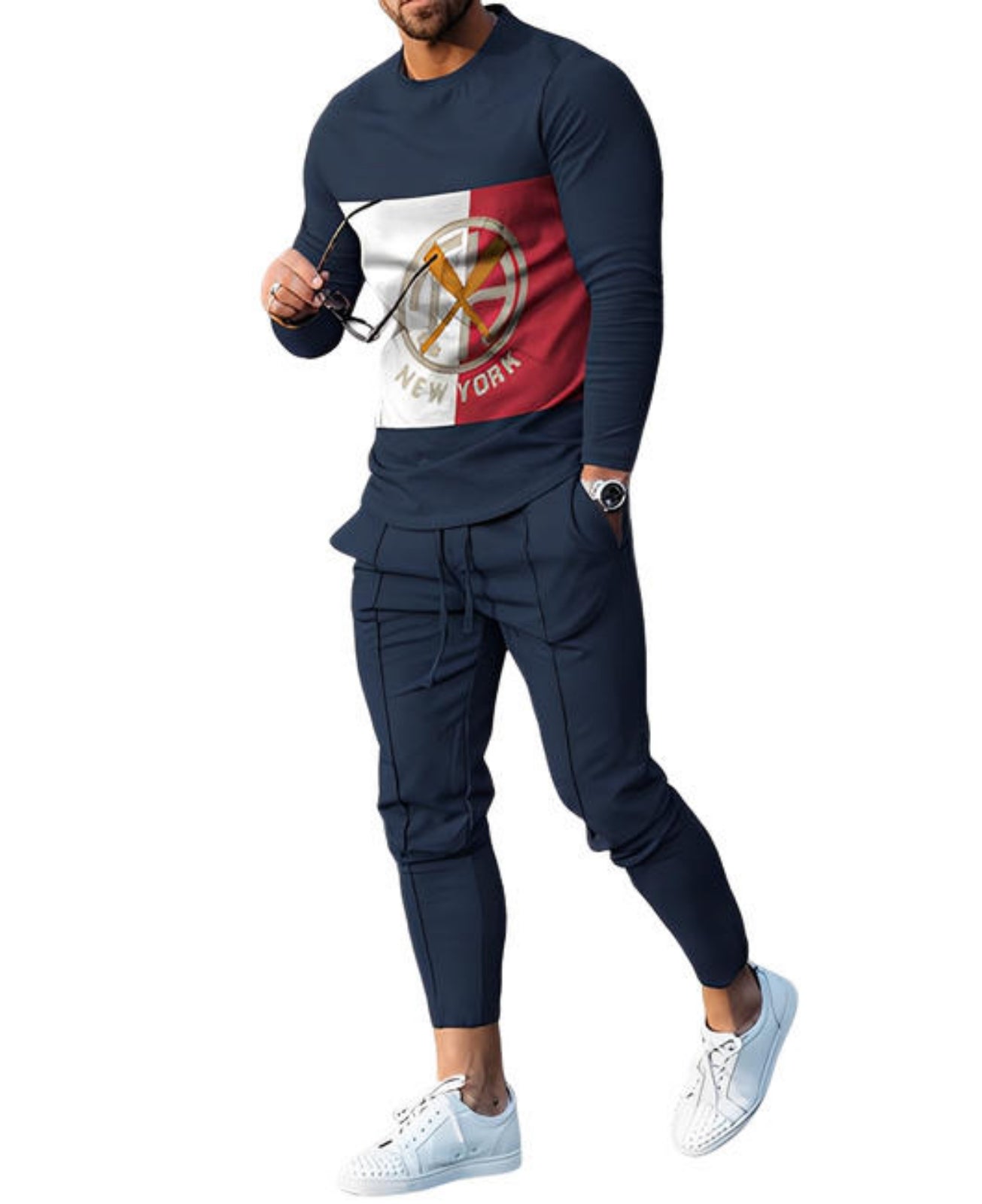 Men's Casual 3D Sweater Walking Suit