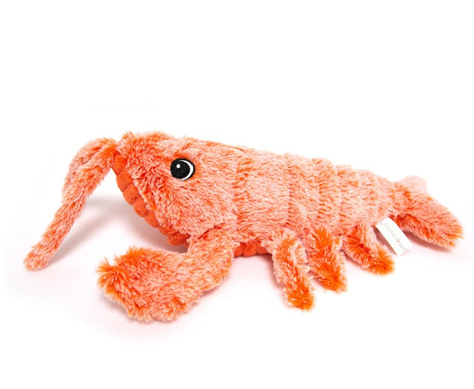 USB Charging Electric Jumping Shrimp Pet Toys - Simulation Lobster Funny Cat Plush