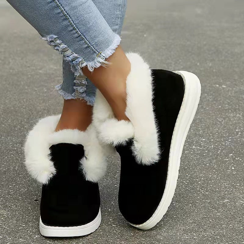 Women's Snow Boots Warm Winter Shoes Plush Fur Ankle Boots