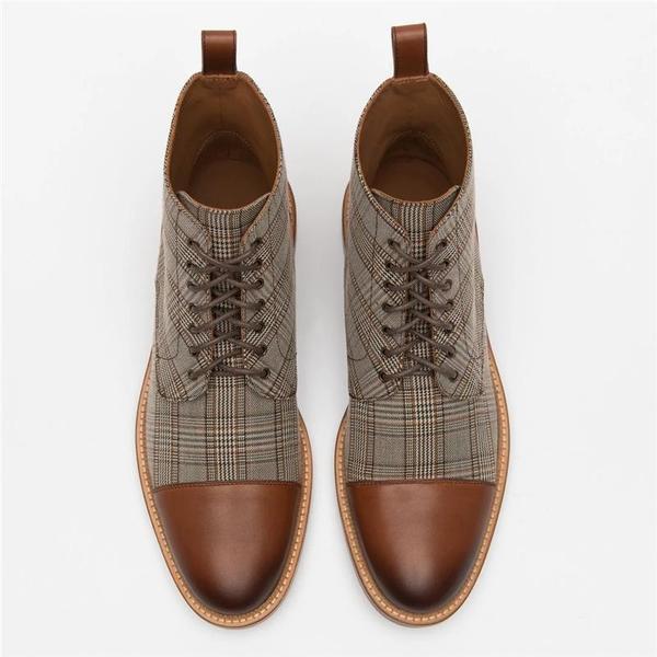 Men's Square Plaid Fabric Thin Belt Low Cut Casual All-Match Shoe