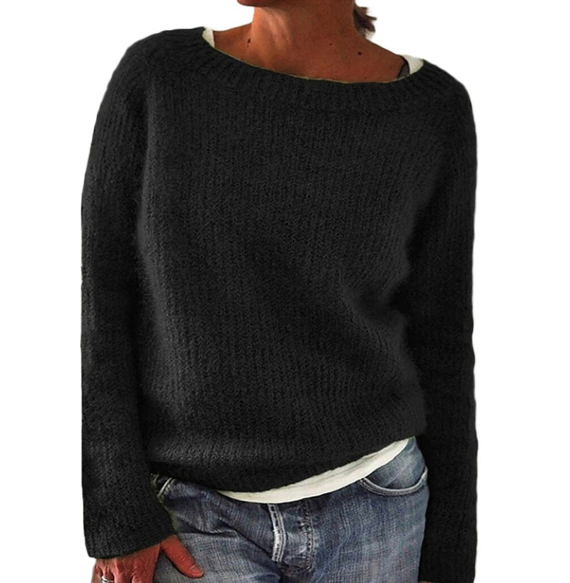 Women's Static Version Basic Sweater - Knitted
