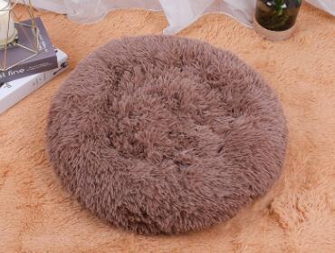 Pet Round Plush Beds For Small Dogs And Cats With Litter Kennel Feature - Suitable For a Puppy