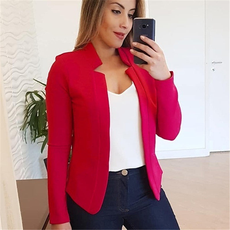 Women's Solid Colour Casual Professional Blazer For Ladies