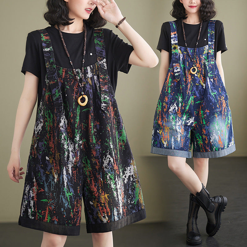 Women's Loose Fitting Fashionable Denim Straps