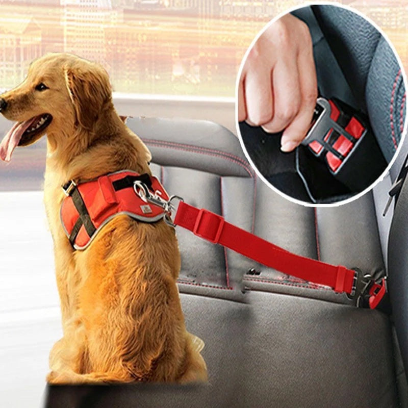 Adjustable Pet Car Seat Belt - Vehicle Dog Harness