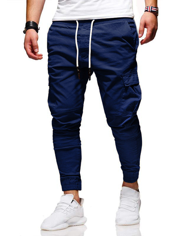Tethered Elastic Sports Baggy Jogging Pants For Men