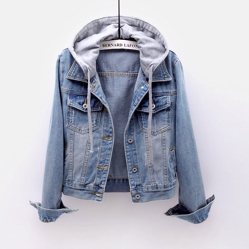 Season Xian Slim Hooded Casual Jacket For Women