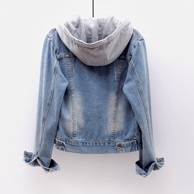 Season Xian Slim Hooded Casual Jacket For Women