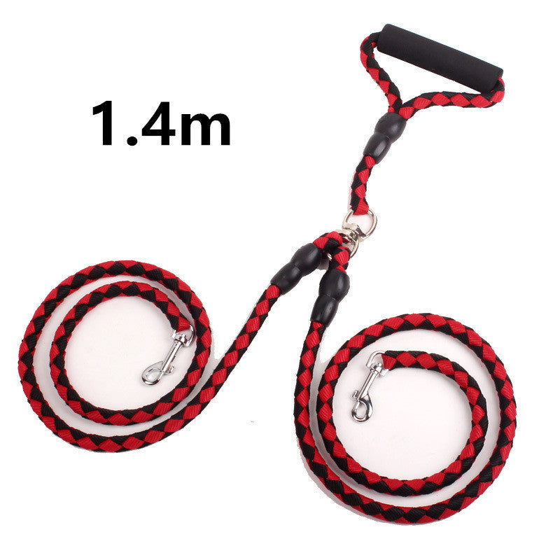 Double-Ended Traction Rope For Walking The Dog - Double Dog Collar Leash