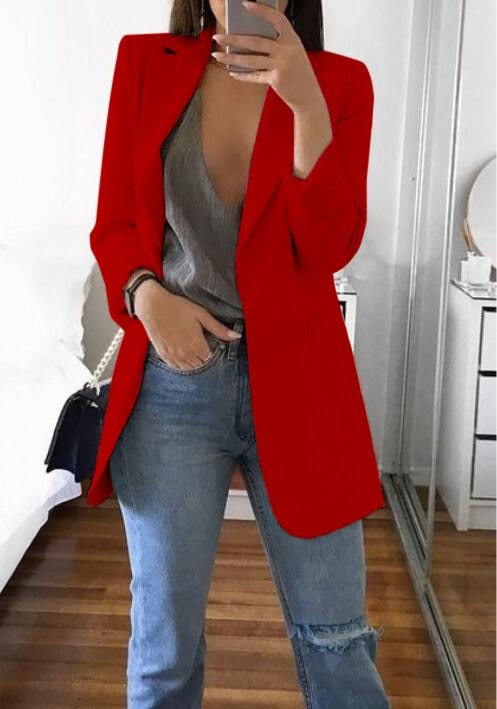 Lapel Slim Cardigan Temperament Blazer For Women
