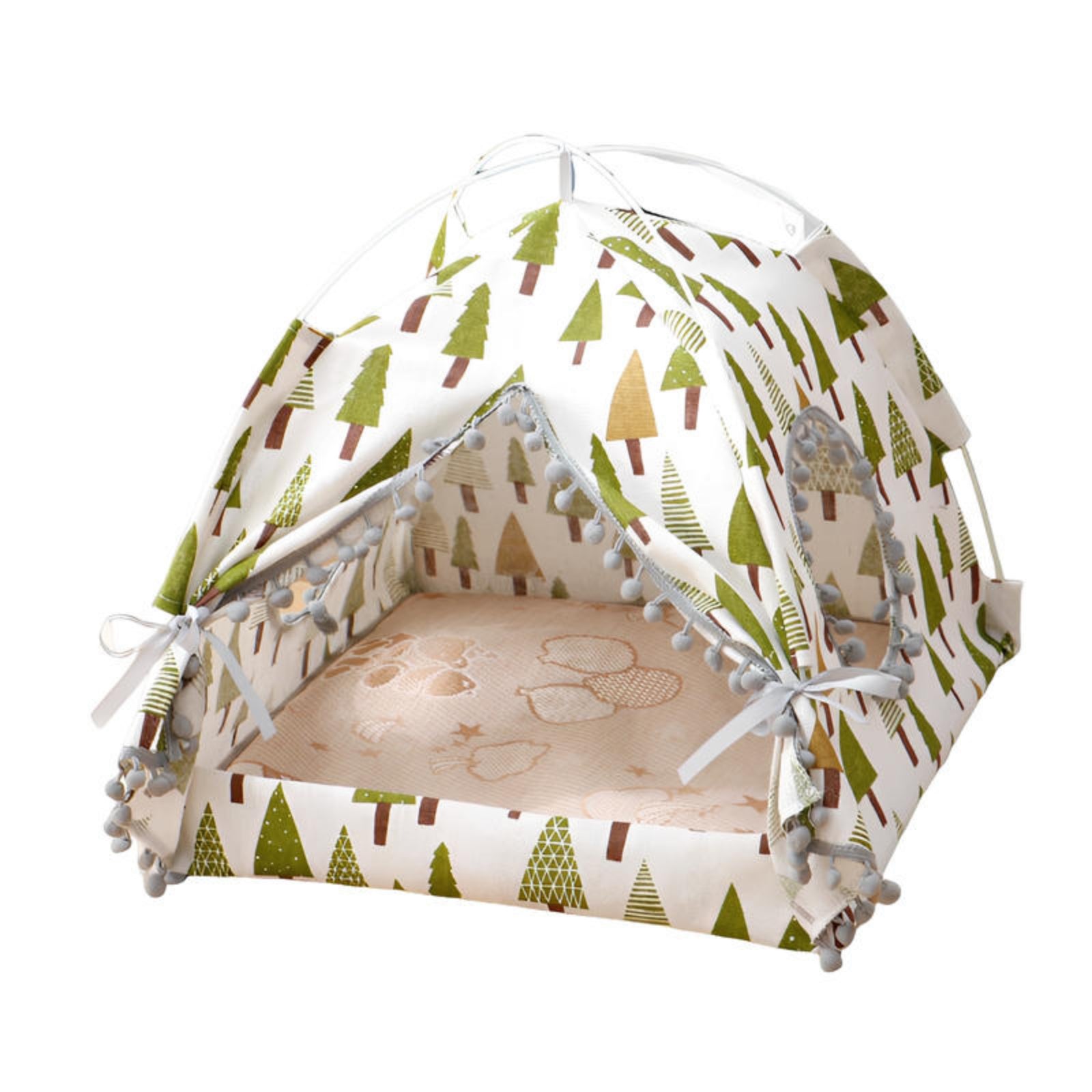 Cat Tent House With Enclosed Pet Bed