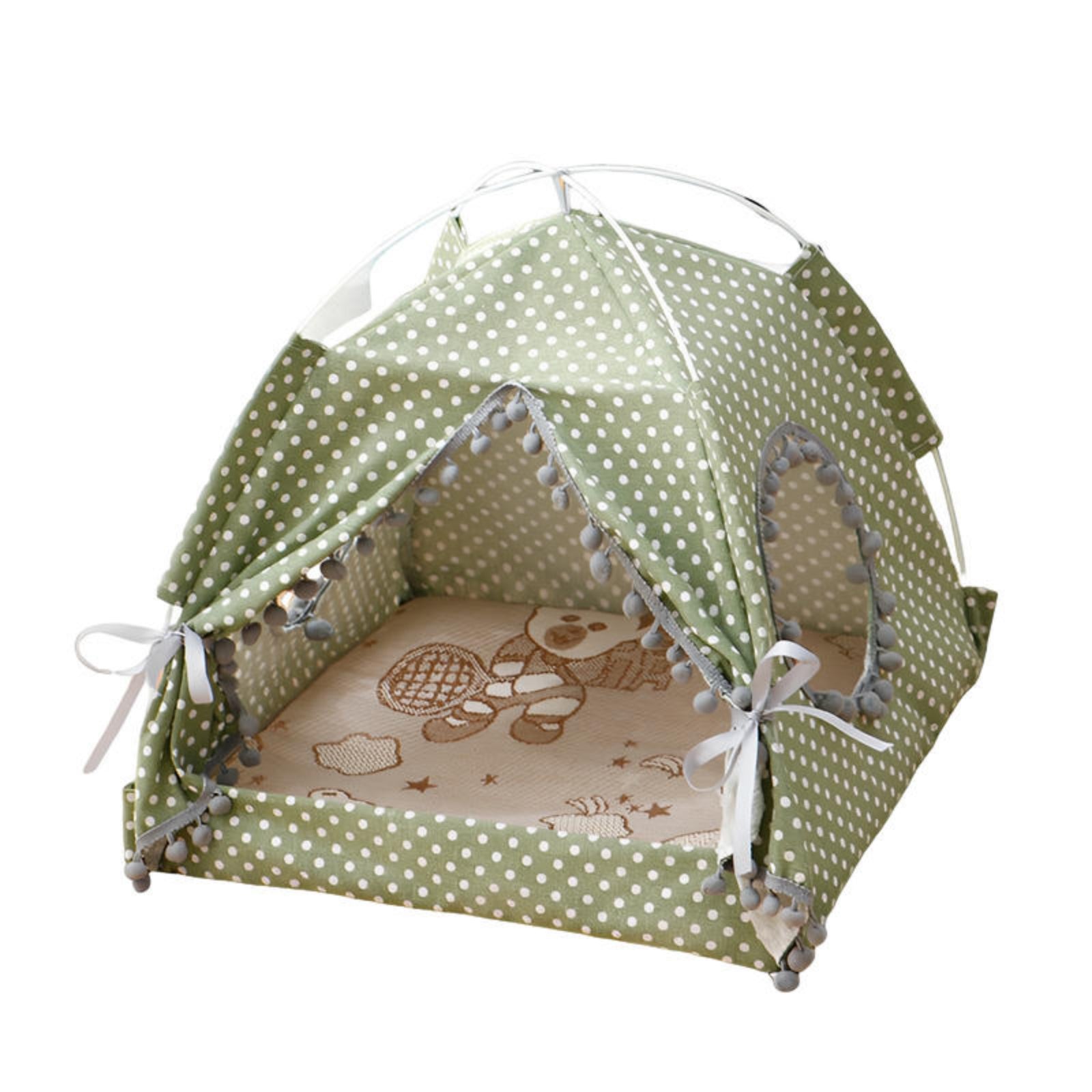 Cat Tent House With Enclosed Pet Bed
