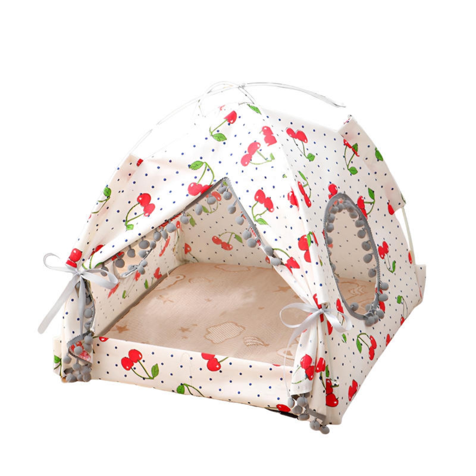 Cat Tent House With Enclosed Pet Bed