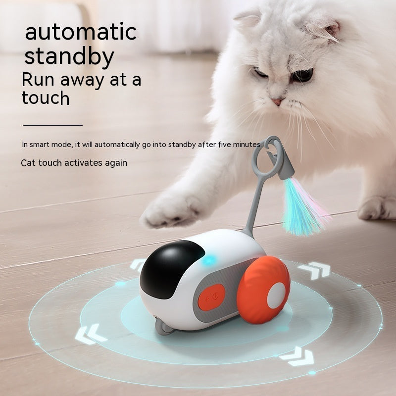 Remote Control Interactive Pet Car Toy With USB Charging - Automatic Self-Moving And Interactive Cat Toy