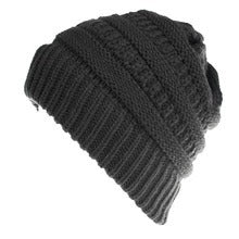 Women's Mixed Colour Knitted Wool Hat, Non-Labelled Ponytail Hat For Ladies
