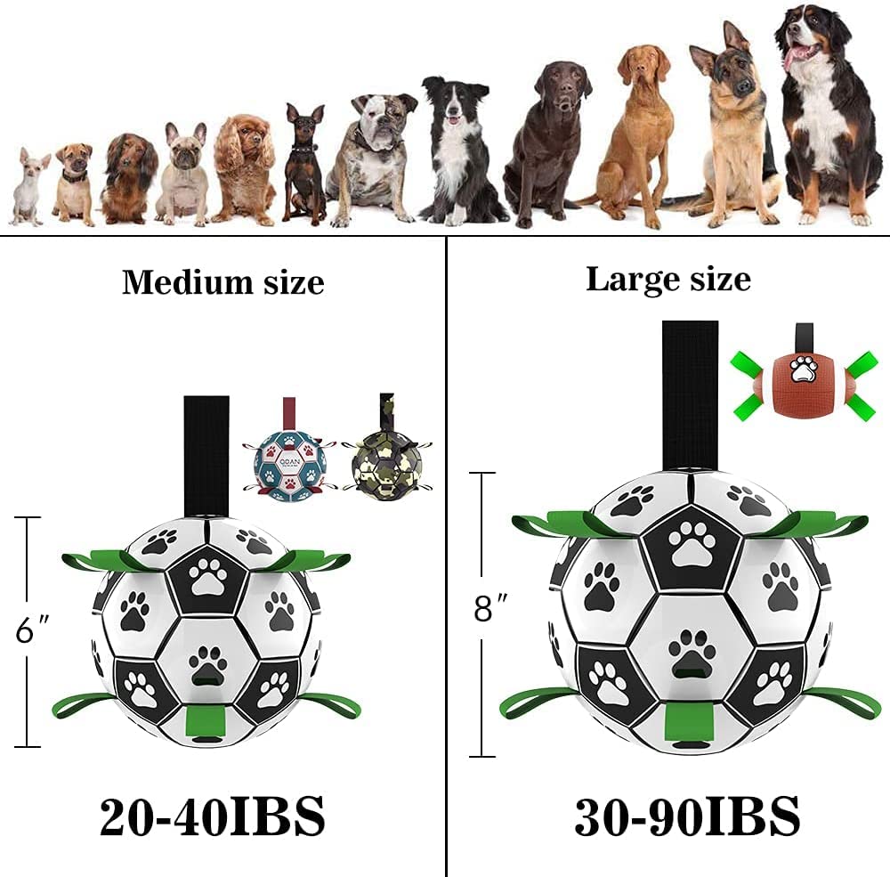 Interactive Football and Training Toy For Dogs - Inflated Outdoor Border Collie Balls For Large Dogs