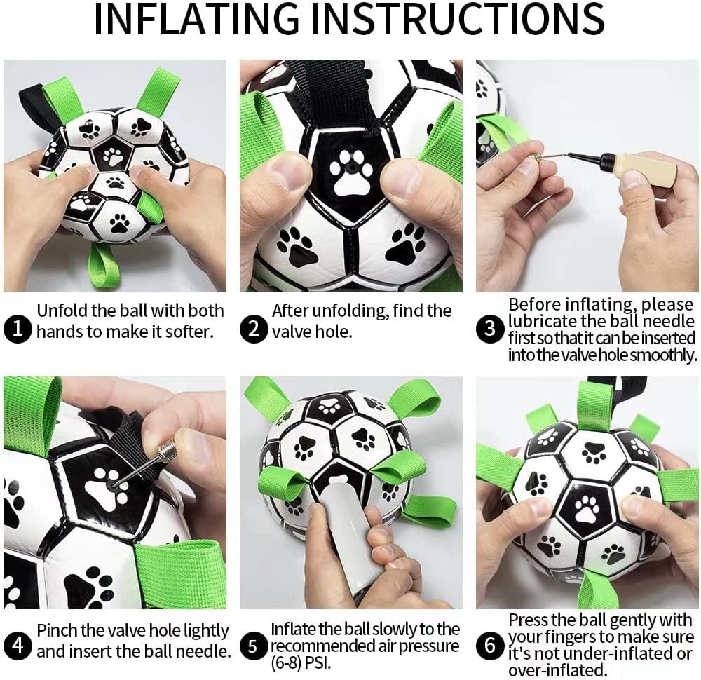 Interactive Football and Training Toy For Dogs - Inflated Outdoor Border Collie Balls For Large Dogs