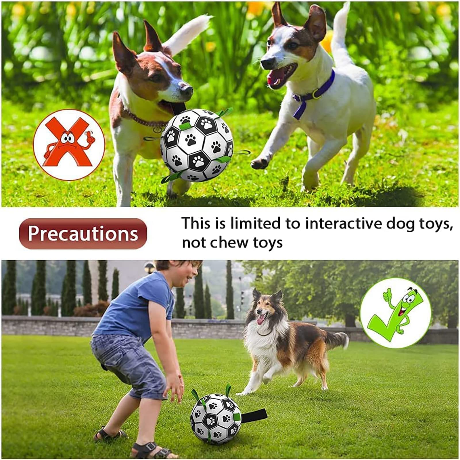 Interactive Football and Training Toy For Dogs - Inflated Outdoor Border Collie Balls For Large Dogs