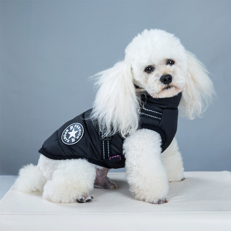 Waterproof Winter Dog Warm Coat With Harness Suitable For Big Dog Jacket
