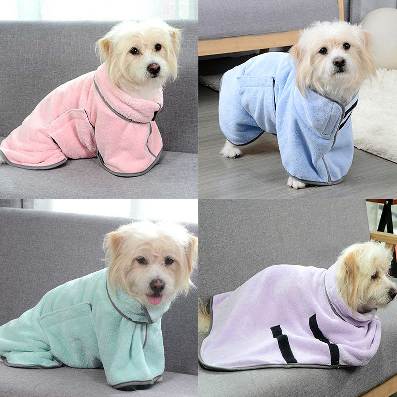 Quick-Drying Microfiber Absorbent Pet Towel  - Pet Bathrobe For Dogs And Cats