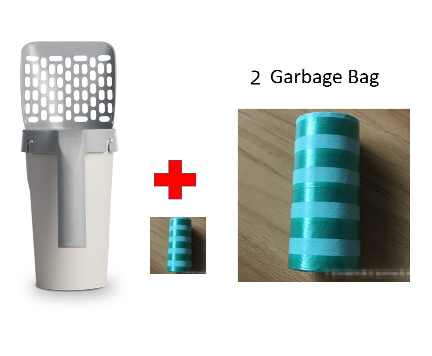 Storage Box Integrated Lazy Cat Litter And Shovel Set