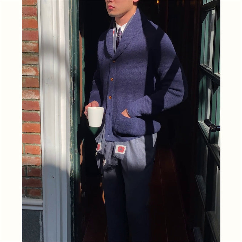 Thick Vintage Knitted Retro Cardigan For Men