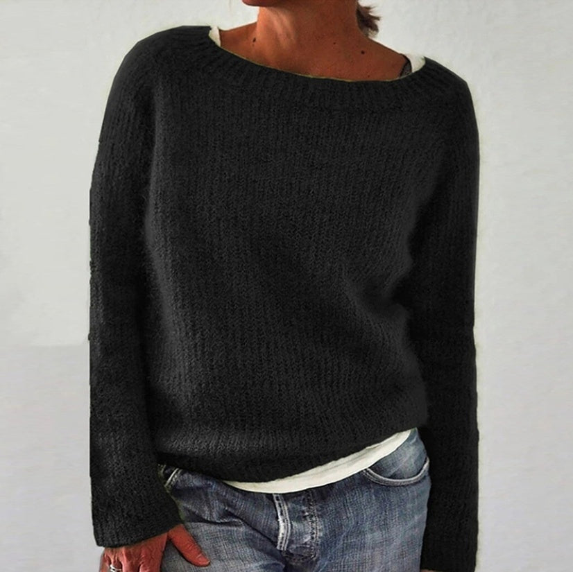 Women's Static Version Basic Sweater - Knitted