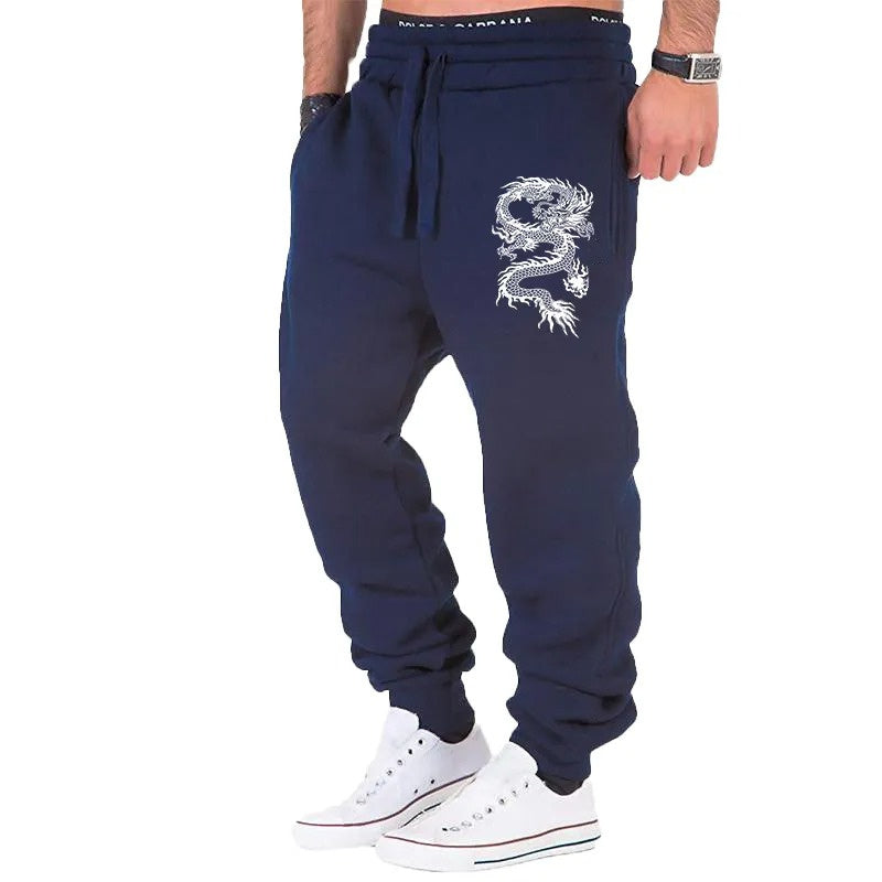 Men's Fashion Casual Dragon Jogger Pants - All-Season Suitable