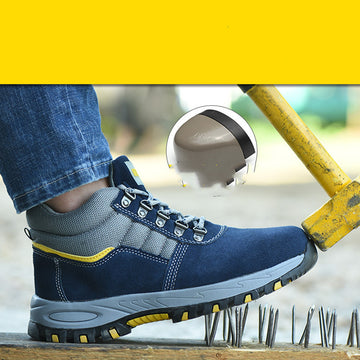 Non-Slip Wear-Resistant and Breathable Safety Work Shoe With Steel Toe Cap - Unisex